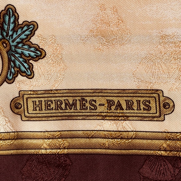 Joies d'Hiver HERMES Jacquard silk scarf Vintage - Picture 7 of 10